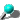 A cyan pin