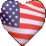 american flag heart graphic