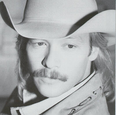 black and white closeup of Alan Jackson
