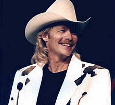 Alan Jackson in brown and white jacket