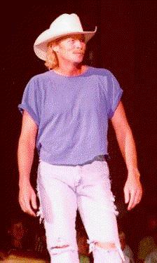 Alan Jackson with blue shirt and jeans