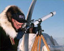 Earl with telescope