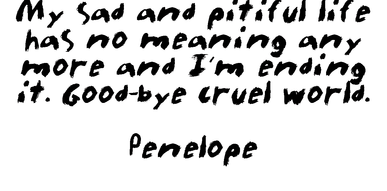 Penelope's Suicide Note
