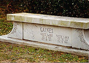 Cassie Gaines's memorial