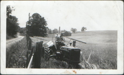 Dad on his tractor 