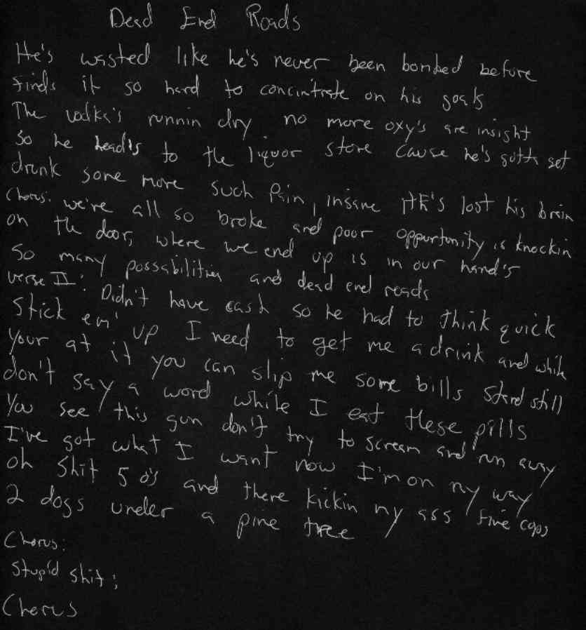 Dead End Roads Lyrics