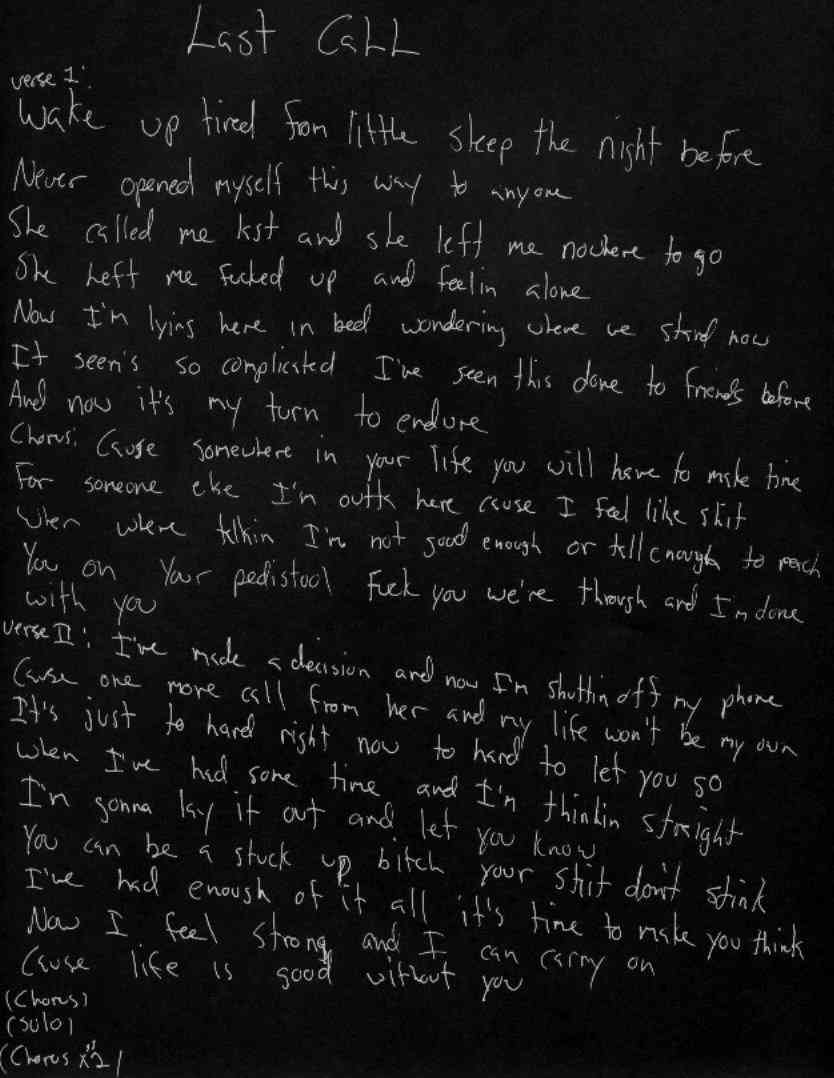 Last Call Lyrics