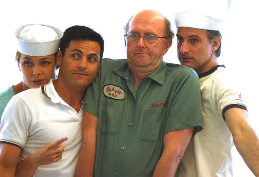 Colleen Dunn, Sean Martin Hingston, Bud Thompson and Michael Gruber rehearsing for the World Premiere of ''What A Glorious Feeling'' at Mason Street Warehouse