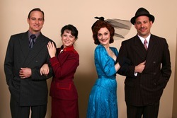 Michael Gruber, Alison Walla, Tia Speros, and Andrew Polk in ''Guys and Dolls'' - Jupiter Theatre, Jupiter, FL