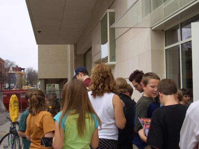 Mobbed by little children