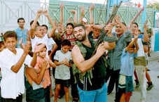 Palestinians celebrating...