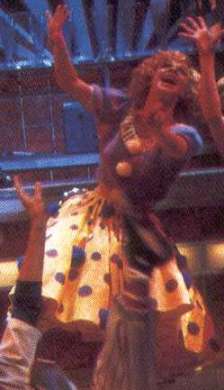 Jo as Frenchy from GREASE, dancing 