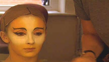 Jo in make-up for Rumpelteazer