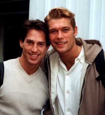 John with a friend or something...