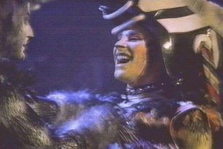 As Munkustrap sings about the Pekes and the Pollicles, Mungojerrie acts out a Pollicle