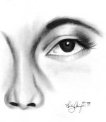 THE EYES-this is a charcoal painting