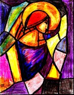 MARY--I used crayon in this drawing