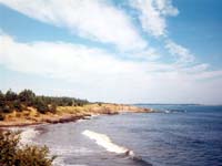 Deep Cove Beach at high tide