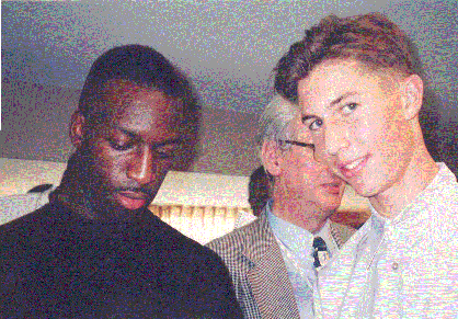 Chris in Atlanta - getting Michael Johnson's autograph