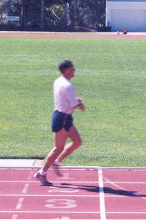 Phil McGilvray finishing the 1500m gift