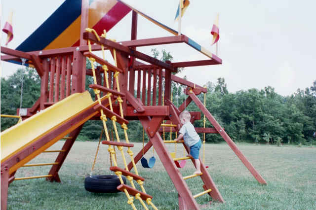 Climbing the playhouse
