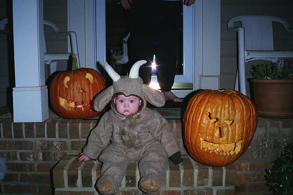 Front porch on Halloween