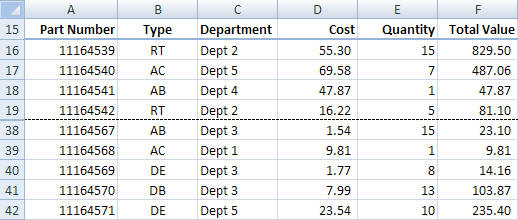Table for new function samples