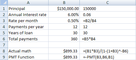 PMT equations