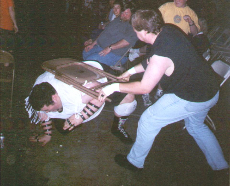 The Iceman with a chairshot for Corey Edsel