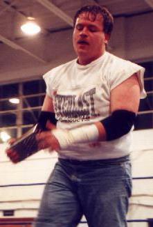 Joe Storm during the infamous Fans Bring the Weapons match last October - courtesy of the Independent Insider