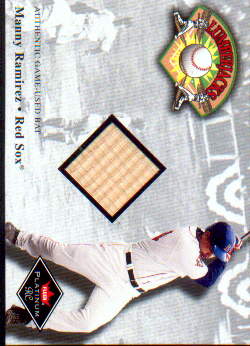 2001 Platinum RC Luumberjacks Manny Ramirez Bat Card $9.99