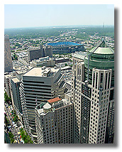 An arial view of the beautiful Queen City, Charlotte, North Carolina