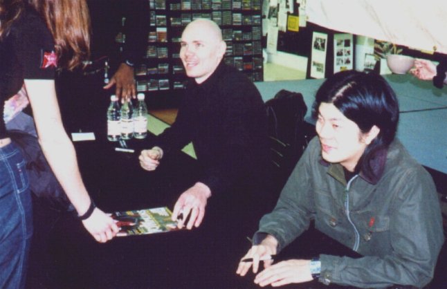 Photo of Billy Corgan and James Iha of the Smashing Pumpkins