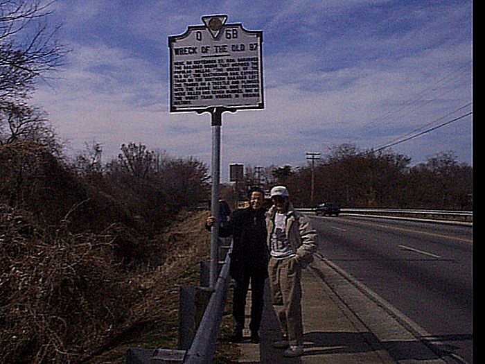 Gramps & Jean at the sign of the Wreak of Old 97