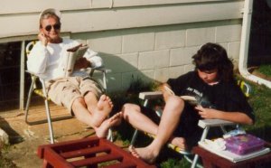 Me and Gramps Reading,two peas in a pod