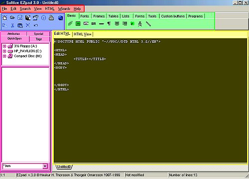 Main frame has been colored to show the different sections.