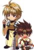 Sanzo and Goku chibi