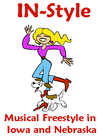 Woman dancing with her dog.