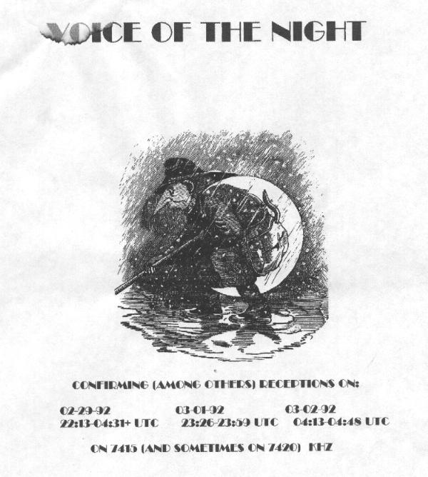 Voice of the Night QSL