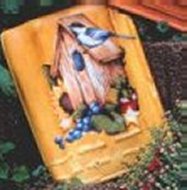 vogelhuisje op dakpan