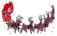 a miniature sleigh, and eight tiny reindeer