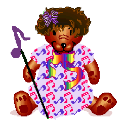 Musician Bear - get your bear at Rainbow Rick's