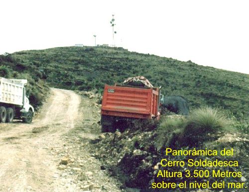 Al fondo el Cerro Soldadesca.
