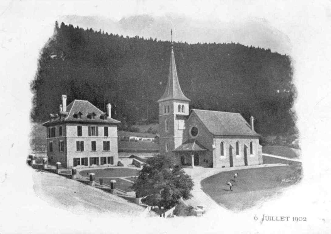 Le temple et sa cure en 1902