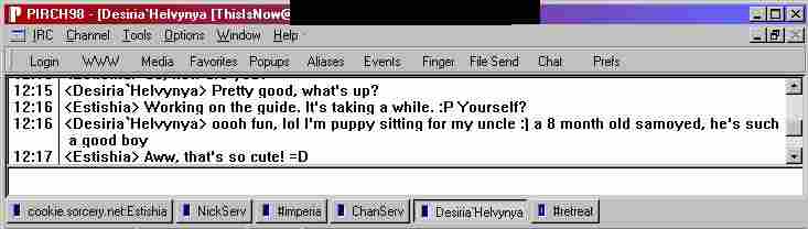 Private Conversation Window.