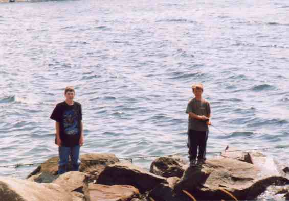 Catching Tomcods from the Rocks