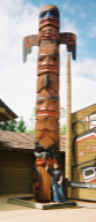 Sarah in front of Canada's totem pole.