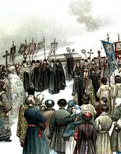 Transferring the body of Ioasaf from Graivoron to Belgorod