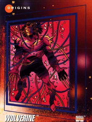 This mutant hero's past is a perplexing one:  he is lost in the haze of his own hidden history!  Logan was born with hyperhuman abilities of speedy healing, superstamina and a spark for savagery, but at some point he was selected for these attributes and abducted for secret surgery!  A man known as the Professor laced Logan's sturdy skeleton with the ultrastrong metal adamantium, but the question of how Logan acquired his cutting claws remains a murky mystery!  Some person or group has implanted puzzling, false memories in his mind, and peering through these in search of his true past is Wolverine's plight!