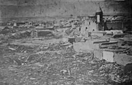 Restos de la Iglesia Matriz, actual Plaza de Armas